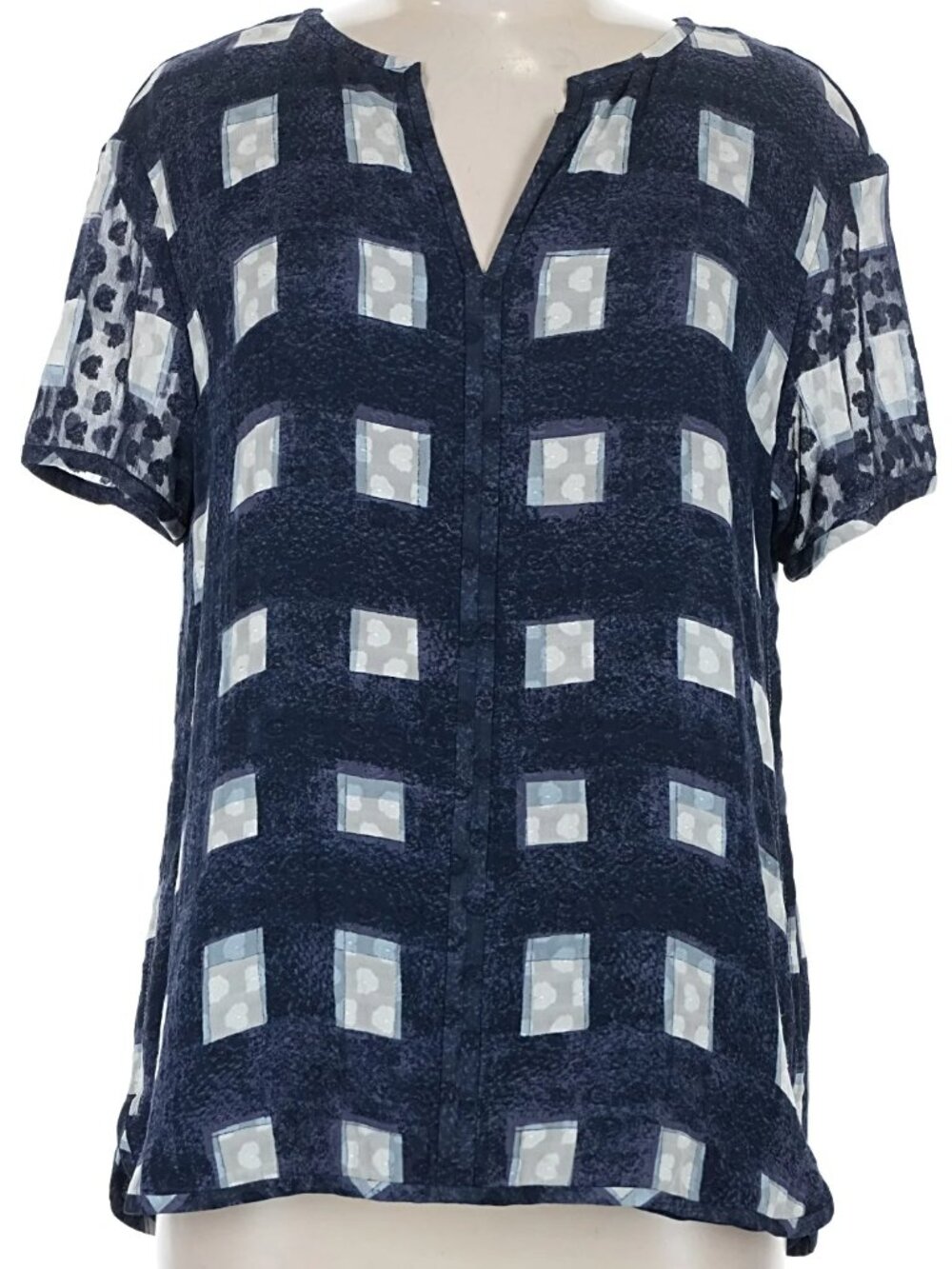 Tory Burch NEW Top Designer Blouse Tunic Silk Navy Antibes NWT Women's S
